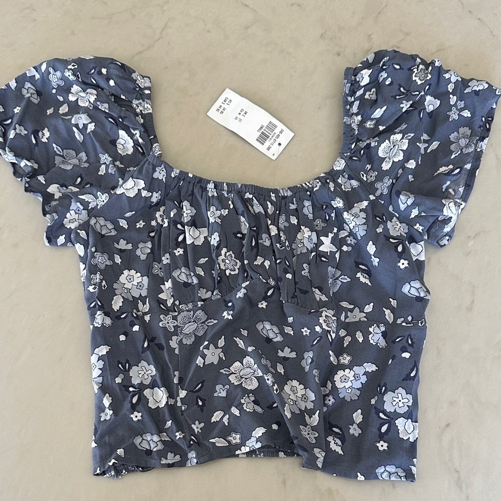 Floral Blue Women's Top